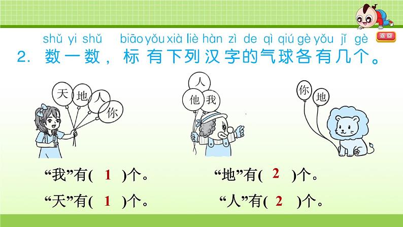 部编语文一上：识字1 天地人 精品PPT课件+素材04