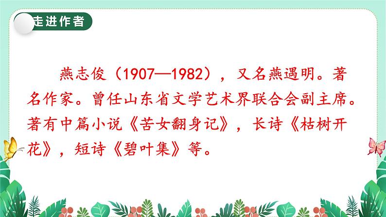 部编版 语文四年级上册 8蝴蝶的家 教学课件第8页
