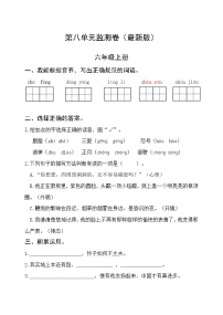 语文六年级上册第八单元单元综合与测试同步达标检测题