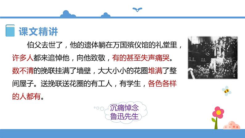 人教部编版六年级上册语文   26我的伯父鲁迅先生 教案课件及课堂达标08