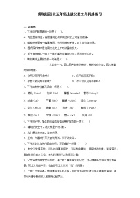 语文19 父爱之舟习题