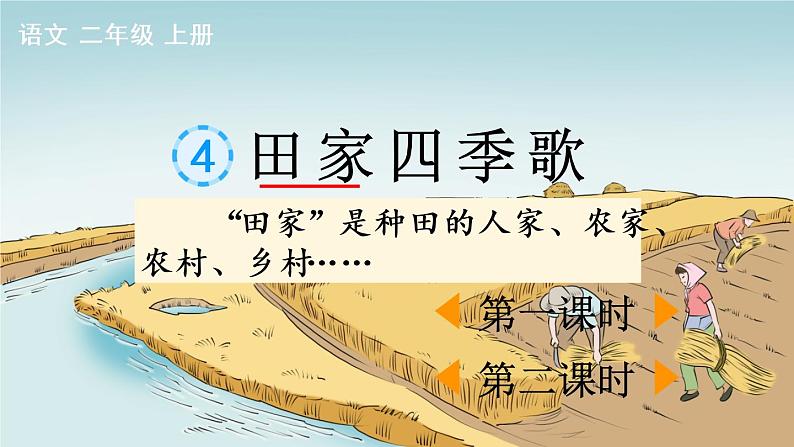 识字4 田家四季歌第1页