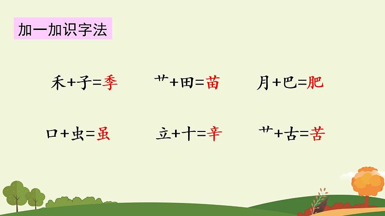 识字4 田家四季歌第5页