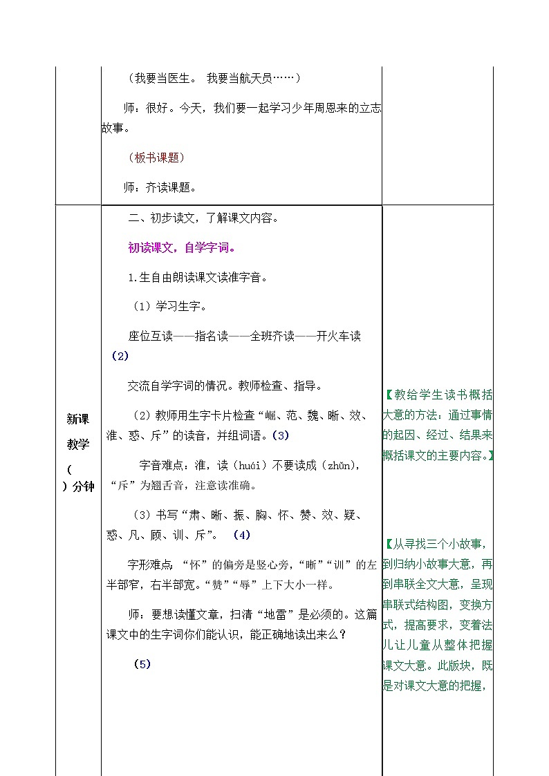 部编版四年级上册语文教案-22 为中华之崛起而读书02