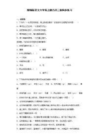 小学语文人教部编版六年级上册17 古诗三首综合与测试当堂达标检测题