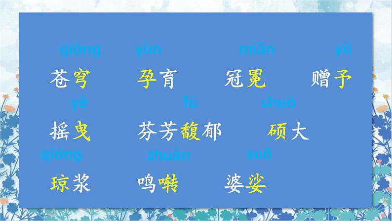 2021～2022学年小学语文人教部编版 六年级上册 第一单元 4 花之歌课件第5页