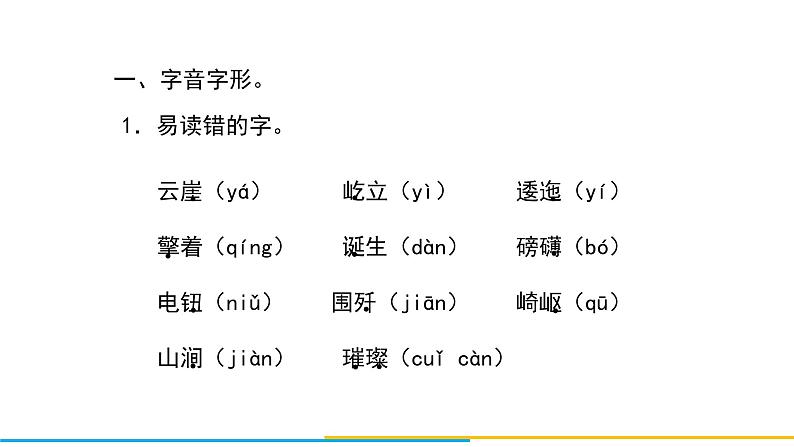 部编版六年级语文上册第二单元复习课件第2页