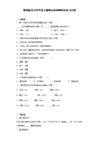 小学语文人教部编版四年级上册10 爬山虎的脚练习