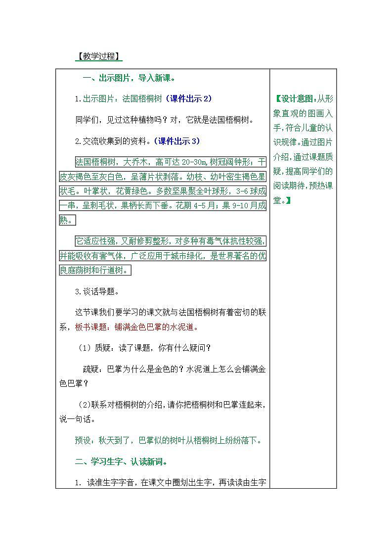 部编版语文三年级上05.铺满金色巴掌的水泥道（课件+教案）02