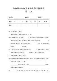 2021学年第七单元单元综合与测试单元测试同步训练题