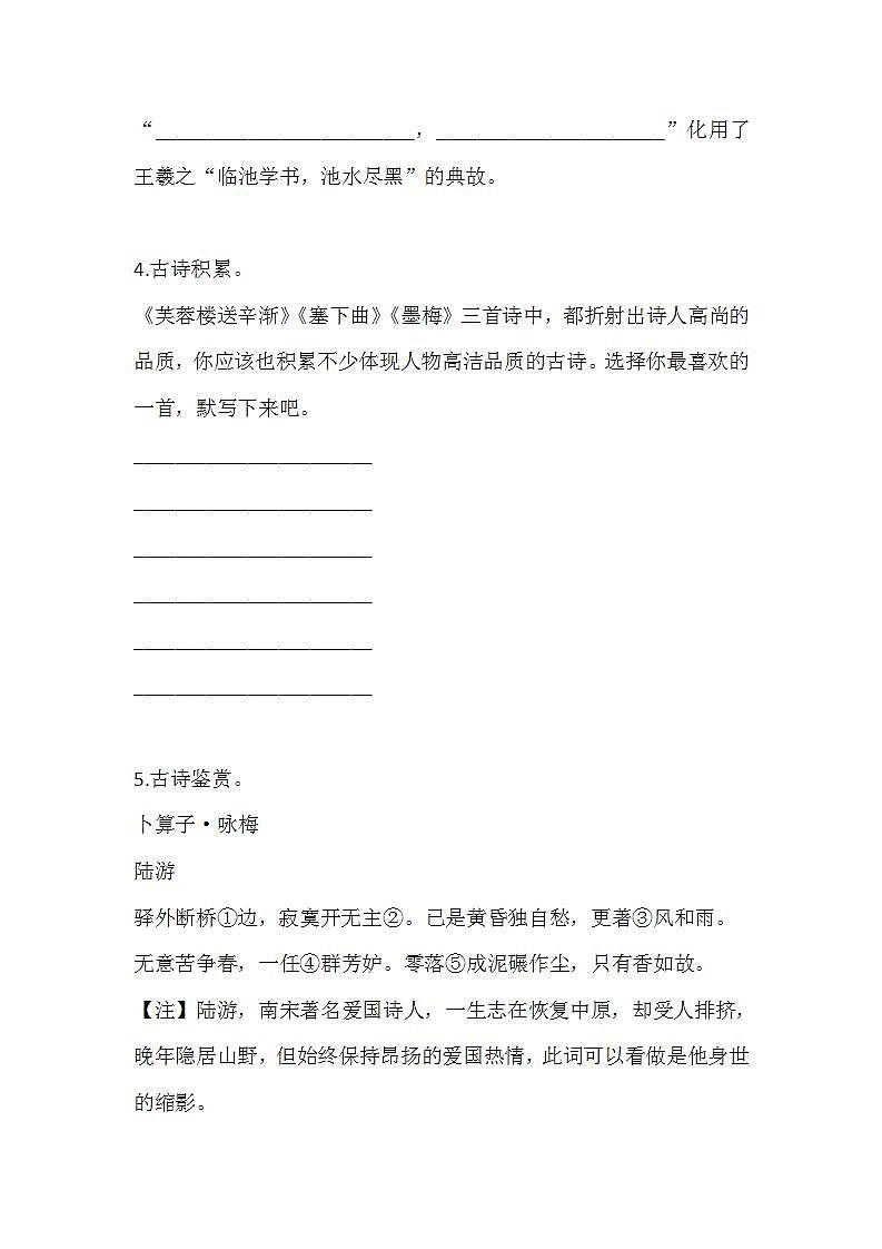 部编版四年级下册语文22 古诗三首（课件+教案+练习含答案）02