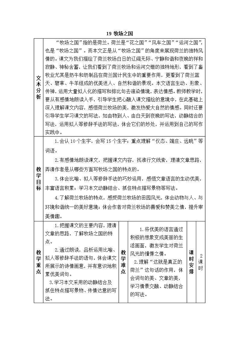 部编版五年级下册语文19 牧场之国（课件+教案+练习含答案）01
