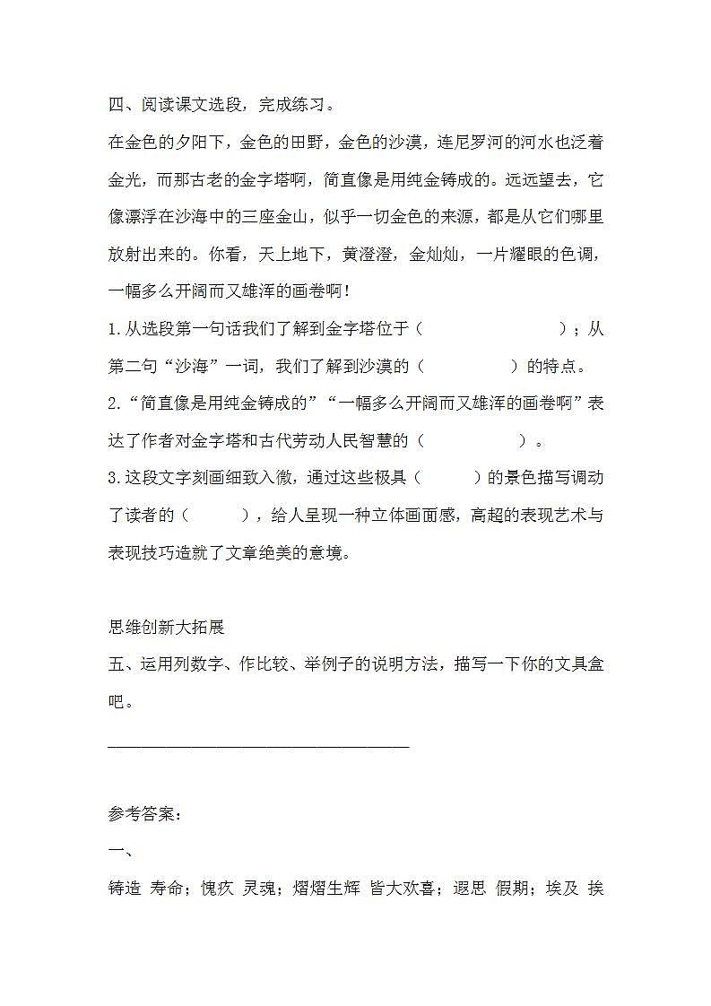 部编版五年级下册语文20 金字塔（课件+教案+练习含答案）02