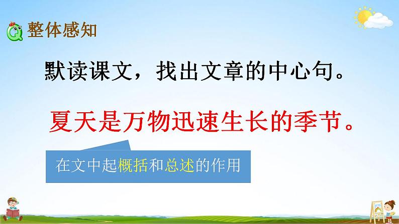 人教部编版语文六年级上册《16 夏天里的成长》教学课件小学公开课07