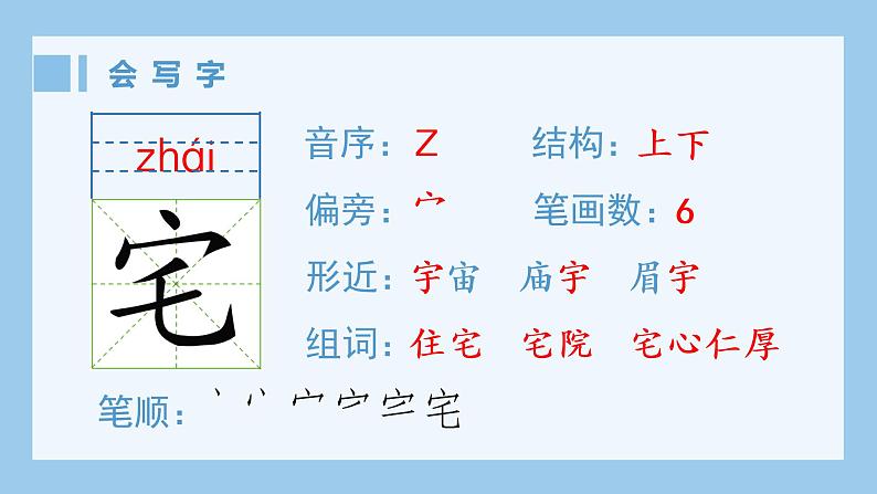 部编版 四年级上册 语文 （生字课件）11.蟋蟀的住宅02