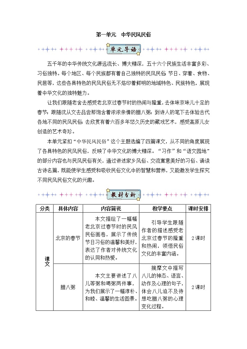 部编版六年级下册语文1 北京的春节（课件+教案+练习含答案）01