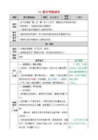 小学16 夏天里的成长教案