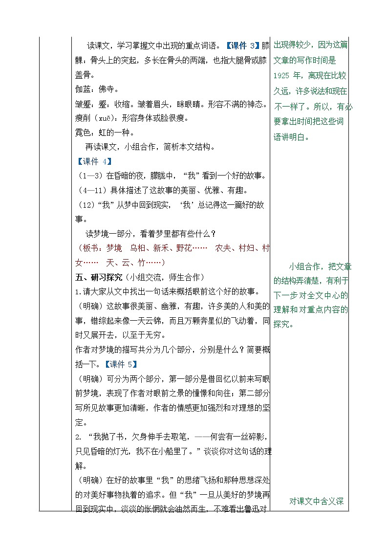 人教部编版语文六年级上册《26 好的故事》教案教学设计小学优秀公开课02