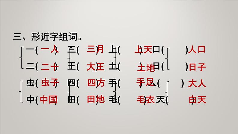 部编版小学语文一年级上册：期中复习专题 课件第6页