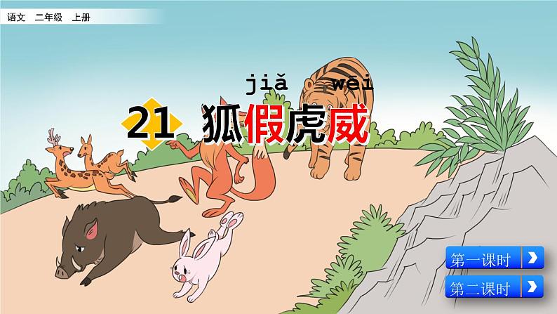 21 部编版二年级上册语文狐假虎威课件第2页