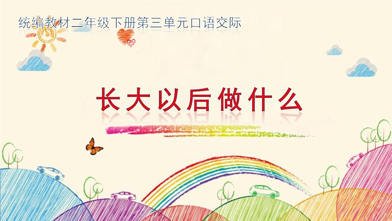 人教部编版二年级语文下册口语交际《长大以后做什么》【课件】第1页