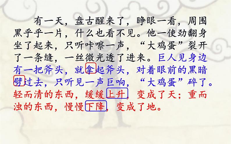 四年级上册语文12《盘古开天地》教学课件08