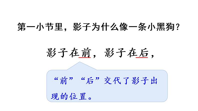 5.影子（课件）2021-2022学年语文一年级上册-第二课时第4页