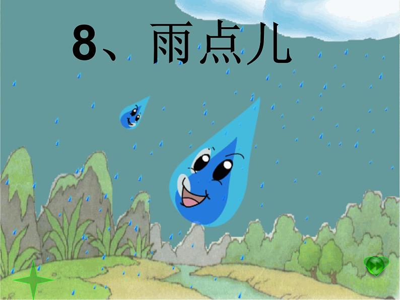 一年级上册语文课件-8 雨点儿 部编版(共42张PPT)第2页