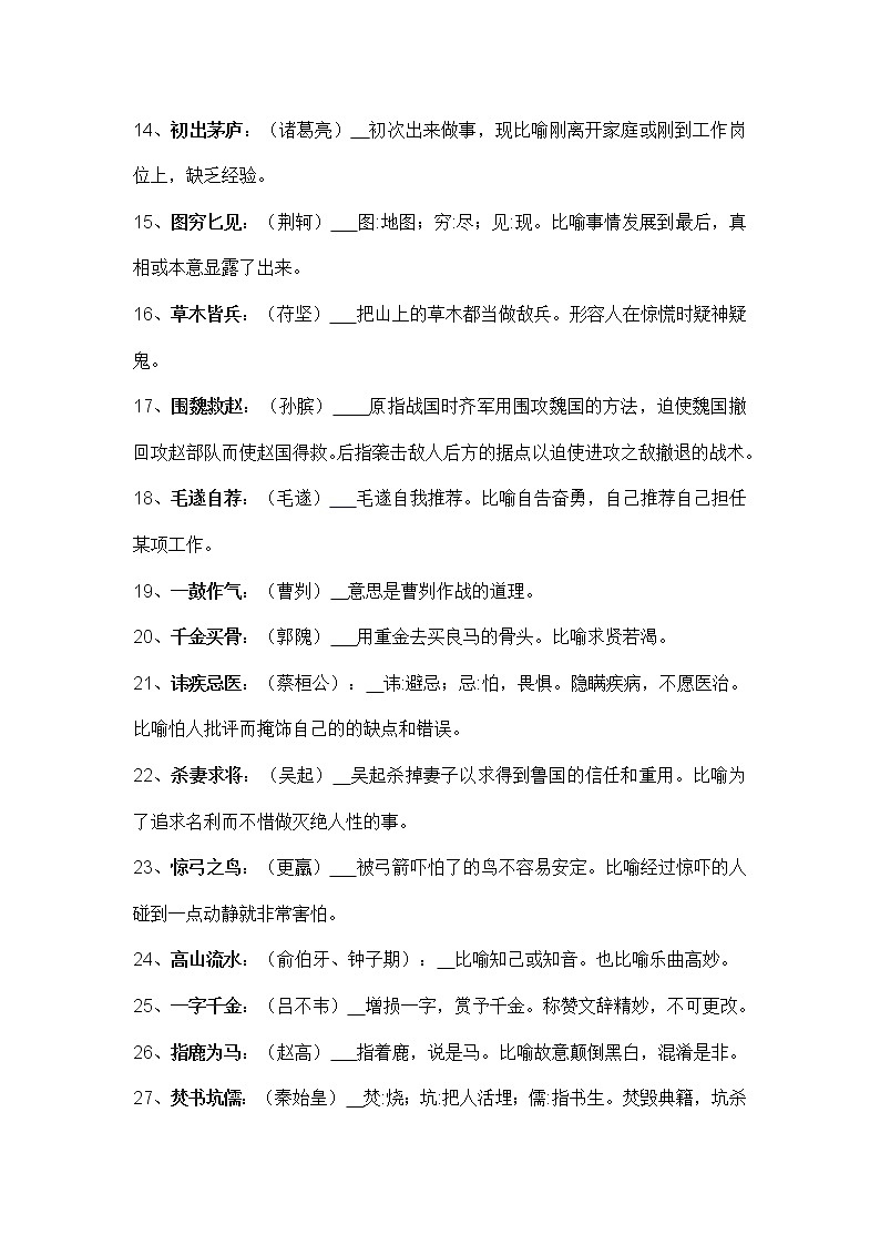 小学常考与历史人物有关成语02