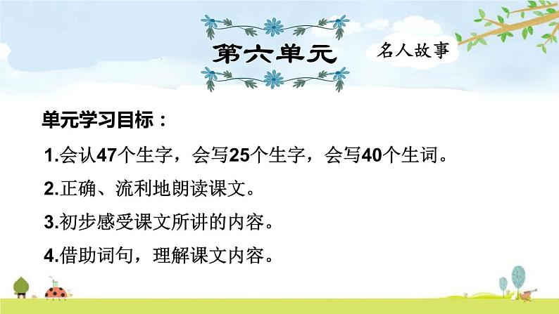 部编版 二年级上册语文 第6单元复习课件第1页