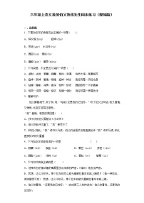 人教部编版六年级上册27* 我的伯父鲁迅先生一课一练