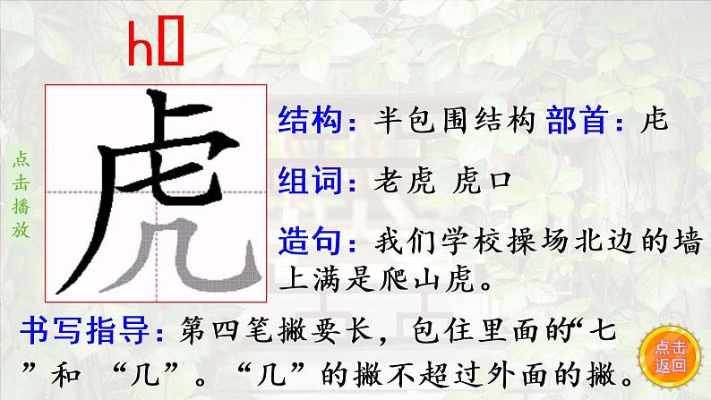 10《爬山虎的脚》   生字课件（笔顺动漫）03