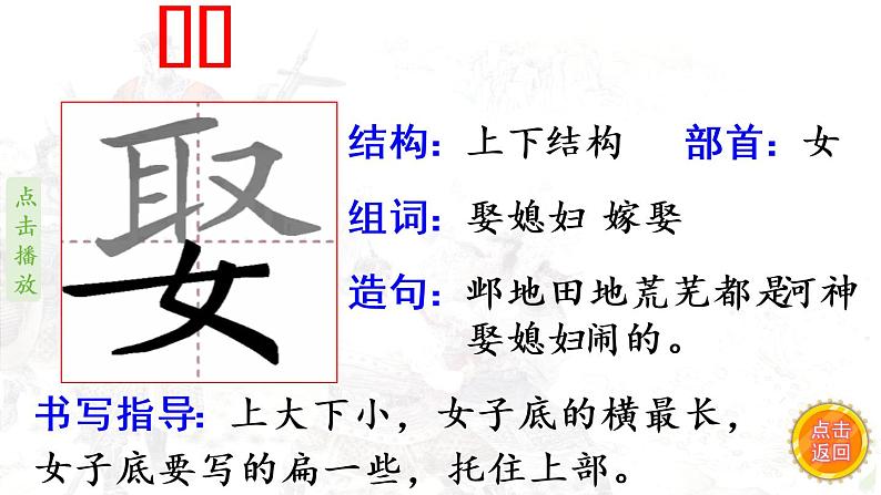 26《西门豹治邺》   生字课件（笔顺动漫）05