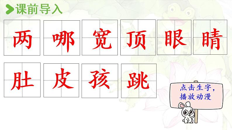 1.《小蝌蚪找妈妈》 生字课件（笔顺动漫）第2页