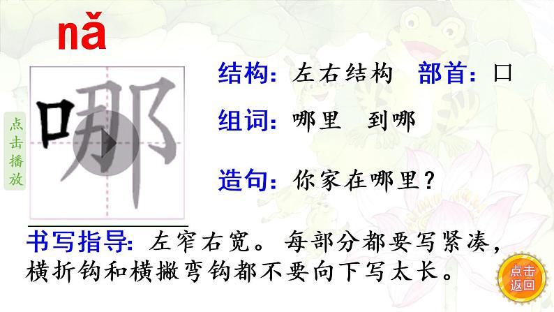 1.《小蝌蚪找妈妈》 生字课件（笔顺动漫）第4页