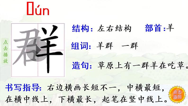 识字1.《场景歌》 生字课件（笔顺动漫）06