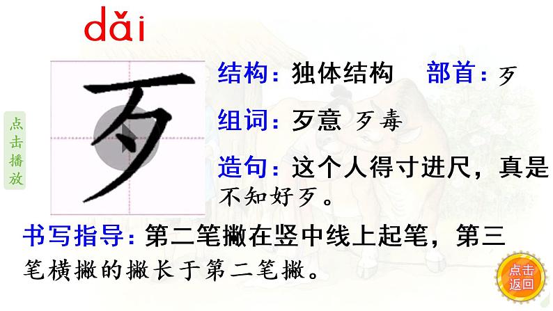 10.《牛郎织女（一）》 生字课件（笔顺动漫）第7页