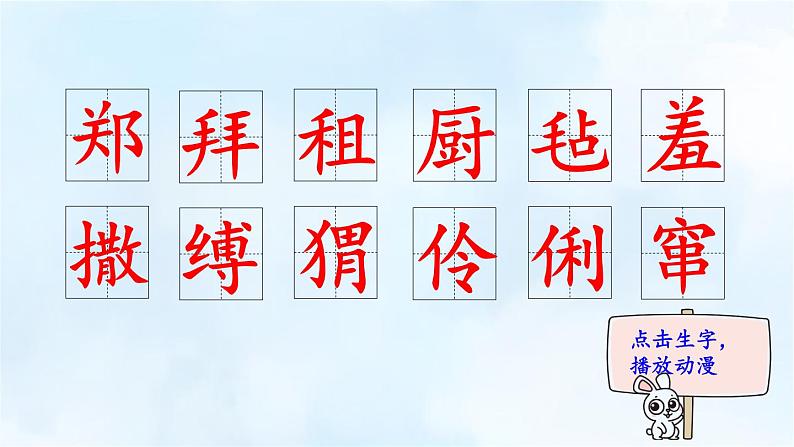 25.《少年闰土》 生字课件（笔顺动漫）02