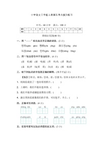 人教部编版三年级上册第五单元单元综合与测试复习练习题