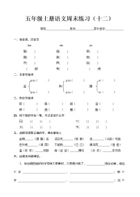 五年级语文周末练习题(十二)