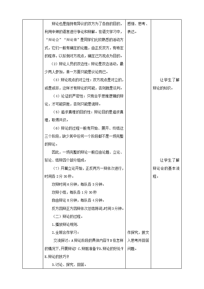 口语交际：辩论（教案）第2页