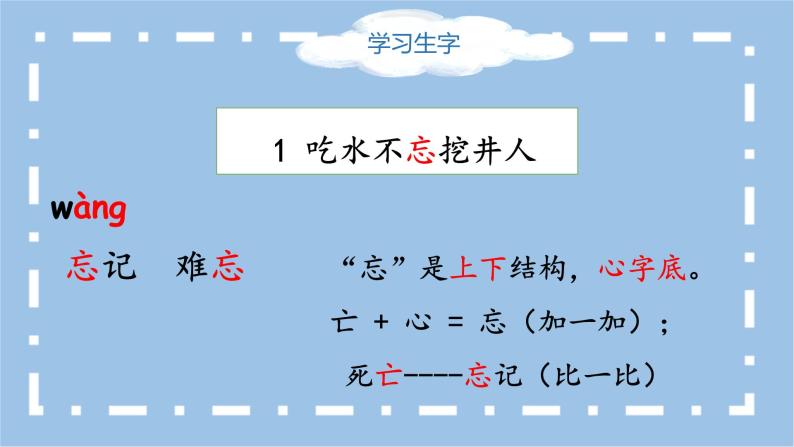 部编版语文一下《吃水不忘挖井人》第一课时课件PPT（送教案）05