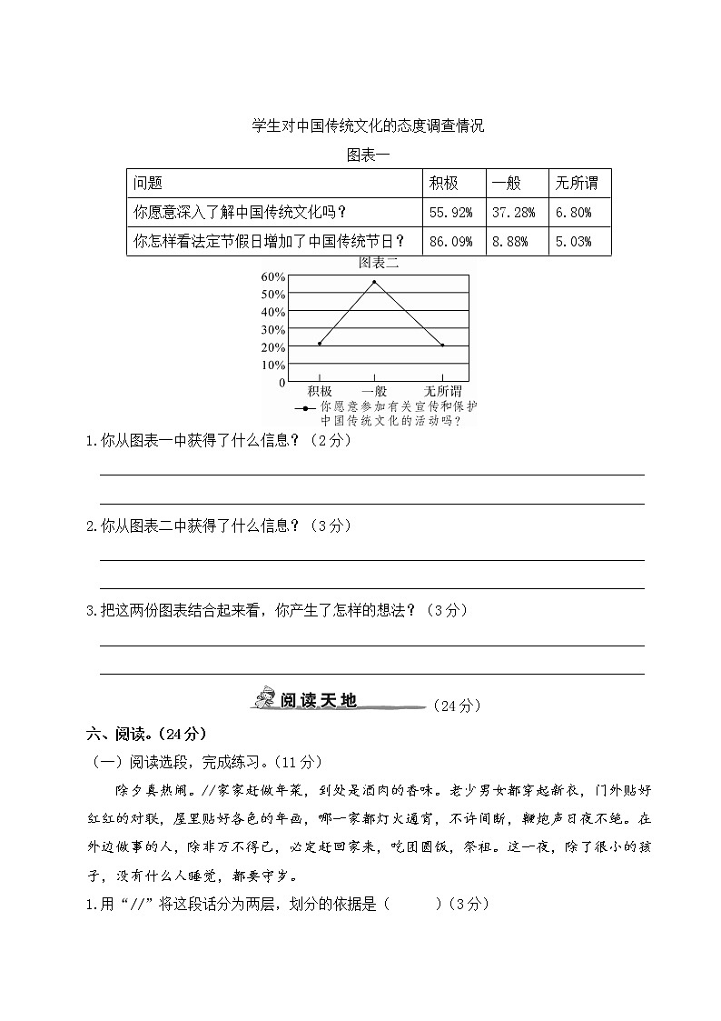 人教部编版六年级下册：第一单元综合检测卷+答案+讲解PPT03