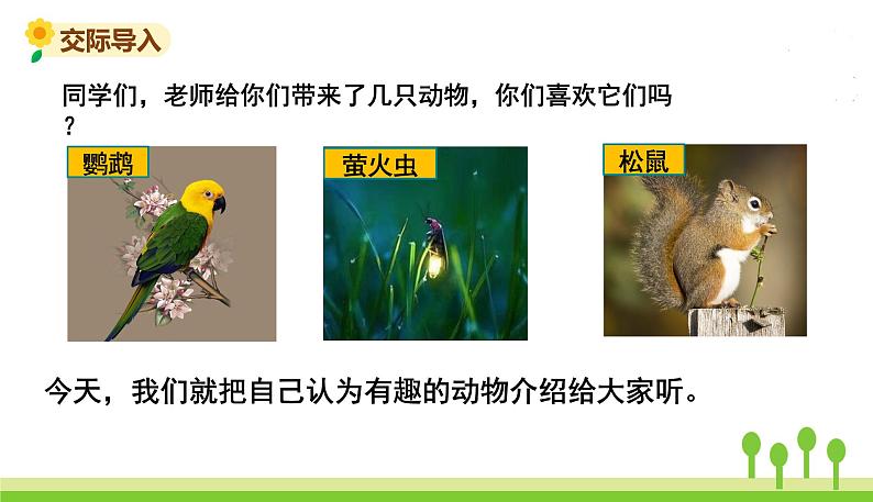 五四制二年级语文上册 第一单元口语交际 有趣的动物 PPT课件02