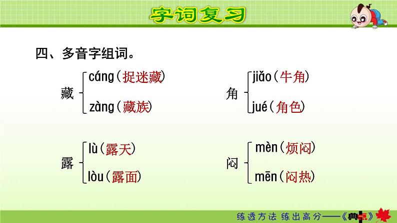 2021年部编版小学语文1年级上册第6单元期末复习课件第7页