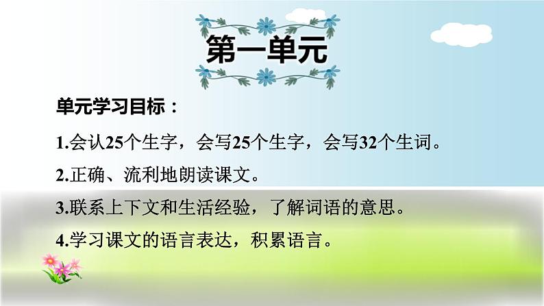 2021年部编版小学语文3年级上册第1单元期末复习课件第1页