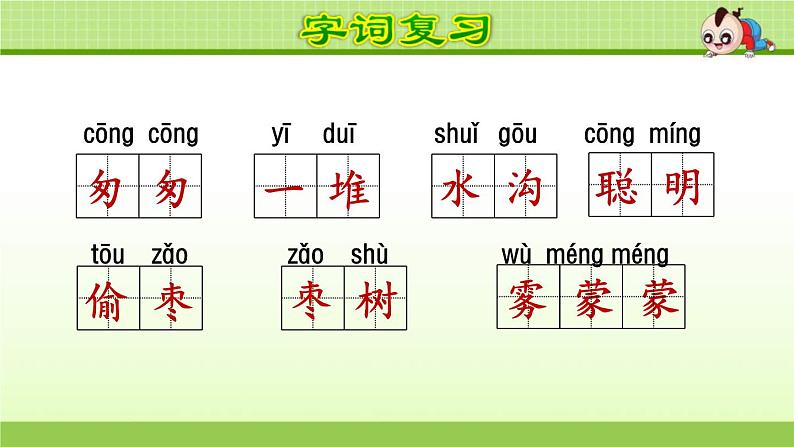 2021年部编版小学语文3年级上册第7单元期末复习课件第6页