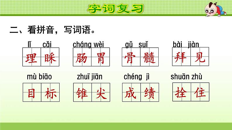 2021年部编版小学语文4年级上册第8单元期末复习课件03