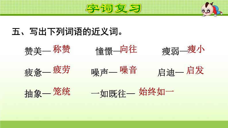 2021年部编版小学语文5年级上册第6单元期末复习课件07