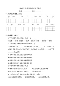 小学语文第七单元单元综合与测试单元测试巩固练习